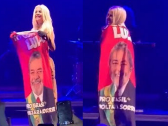 Luisa Sonza esclareceu que seu voto será em Lula e fez questão de desfilar com bandeira do ex-presidente em um show. (Foto: Instagram)