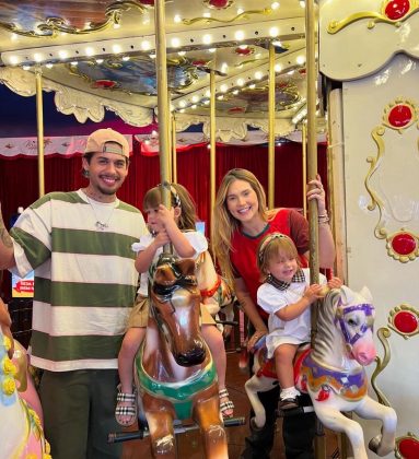 Virginia Fonseca e Zé Felipe fecham parque em Goiânia para curtir com as filhas (Foto: Instagram)