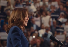 Kamala Harris, candidata à Presidência dos Estados Unidos, discursou na Convenção do Partido Democrata nesta quinta-feira (22). (Foto: X)