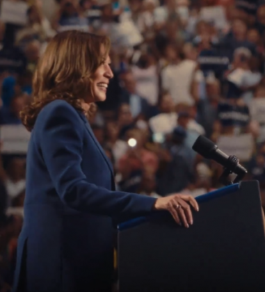 Kamala Harris, candidata à Presidência dos Estados Unidos, discursou na Convenção do Partido Democrata nesta quinta-feira (22). (Foto: X)