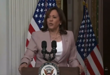 Uma pesquisa eleitoral feita pelo The Washington Post-ABC News-Ipsos, publicada no domingo (18), Kamala Harris aparece com cinco pontos percentuais à frente de Trump na corrida eleitoral norte-americana. (Foto: X)