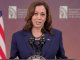 Na tarde de quarta-feira, a vice-presidente dos Estados Unidos e candidata democrata à Presidência, Kamala Harris, fez um breve mas contundente ataque ao seu rival republicano em frente à sua residência oficial em Washington. (Foto: X)