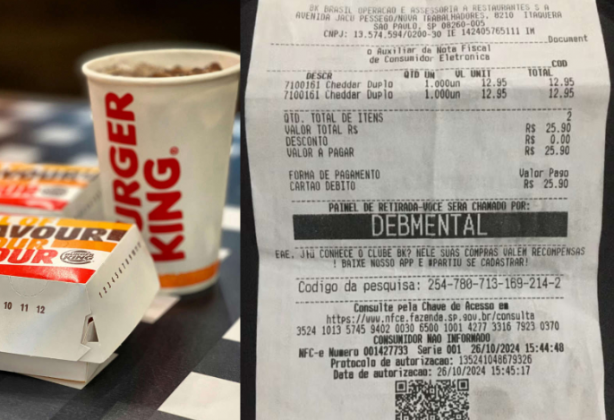 Uma funcionária que trabalhava no Burger King em Itaquera, Zona Leste de São Paulo, foi demitida depois de ter identificado um cliente com um termo depreciativo. (Foto: Reprodução)