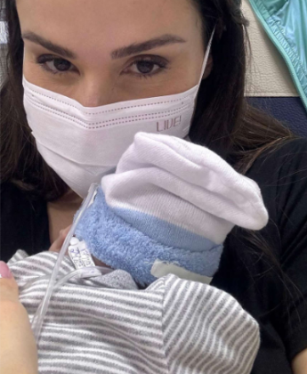 A apresentadora Nadja Haddad anunciou a alta de seu filho José, que passou seis meses na UTI neonatal. (Foto: Instagram)