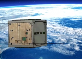 O primeiro satélite de madeira do mundo, construído por pesquisadores japoneses, foi lançado ao espaço nesta terça-feira (5). (Foto: Divulgação)