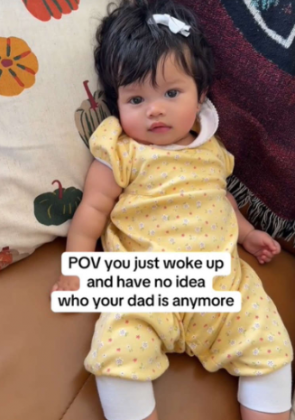 Gemma Trinh, uma bebê de apenas 5 meses, já está chamando a atenção nas redes sociais por um motivo especial: seu cabelo volumoso e grande. (Foto: Reprodução)