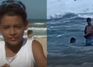 Marcelo Vitor Magalhães, de 11 anos, salvou um jovem turista de um afogamento na última sexta-feira (15), na Praia do Futuro, em Fortaleza. (Foto: Reprodução)