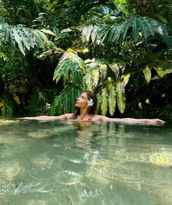 Em meio às paisagens naturais, ela ganhou diversos elogios nas redes. (Foto: Instagram)