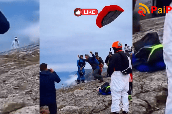 Paraquedista escapa de acidente após falha no primeiro paraquedas