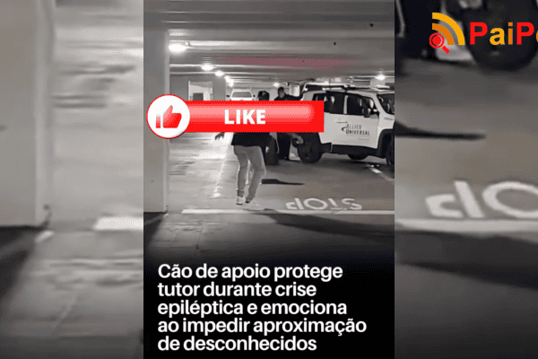 Cão de apoio protege tutor durante crise epiléptica e emociona ao impedir aproximação de desconhecidos