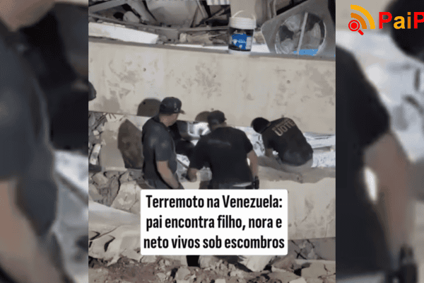 Pai encontra filho, nora e neto vivos após três dias sob os escombros de terremoto na Venezuela