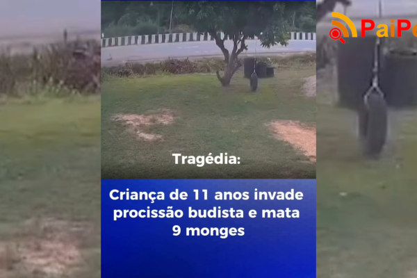 Criança de 11 anos invade procissão budista e mata 9 monges
