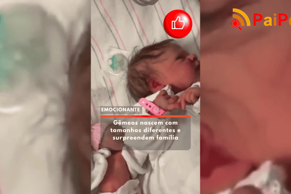 Impressionante! Gêmeos nascem com tamanhos diferentes e chocam família