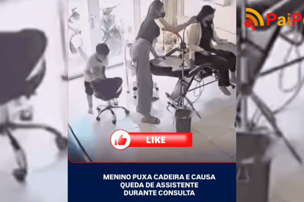 Menino puxa cadeira e causa queda de assistente durante consulta