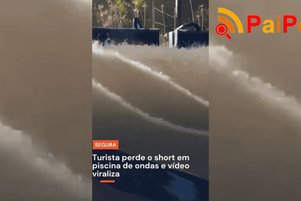 Turista perde o short em piscina de ondas e vídeo viraliza