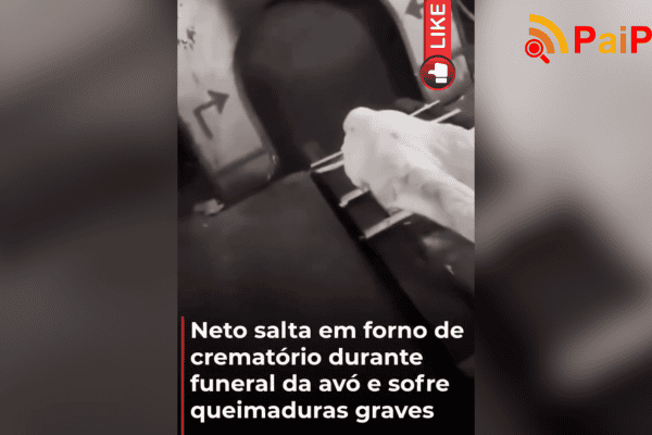 Neto salta em forno de crematório durante funeral da avó e sofre queimaduras graves