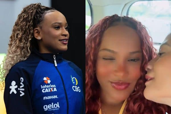 Rebeca Andrade confirma namoro com empresária em vídeo romântico