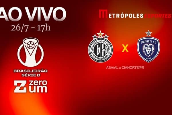 ASA-AL enfrenta Cianorte-PR na Série D ZeroUm com transmissão ao vivo