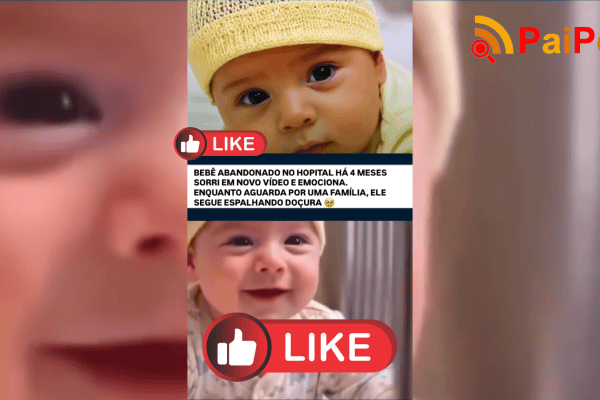 Bebê abandonado em hospital há 4 meses sorri em novo vídeo e emociona a web!