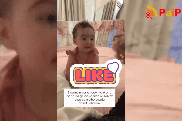 “Manter o bebê longe dos animais?”: Vídeo mostra como a convivência com pets traz benefícios