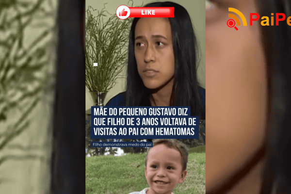 Mãe do pequeno Gustavo diz que filho de 3 anos voltava de visitas ao pai com hematomas
