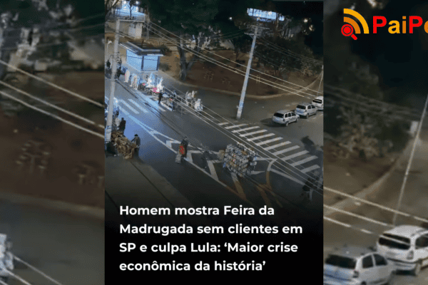 Homem mostra Feira da Madrugada sem clientes em SP e culpa Lula: “Maior crise econômica da história’