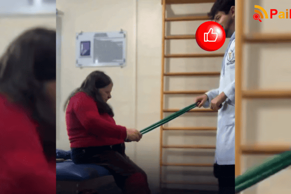 Vovó se empolga durante sessão de fisioterapia e final é doloroso
