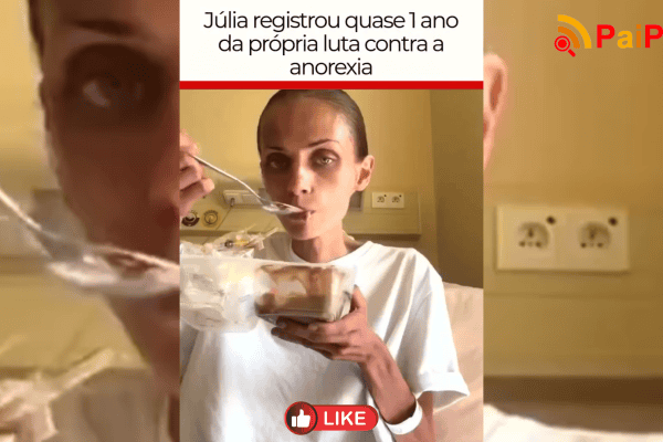 Júlia registrou quase 1 ano da própria luta contra a anorexia