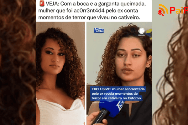 Com a boca e a garganta queimada, mulher que foi acorrentada pelo ex conta momentos que viveu