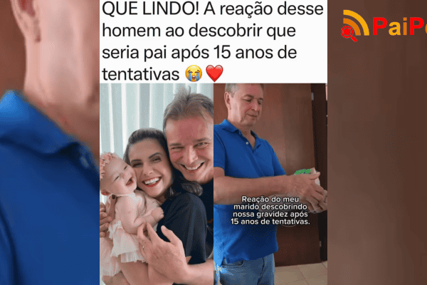 A reação desse homem ao descobrir que seria pai após 15 anos de tentativas