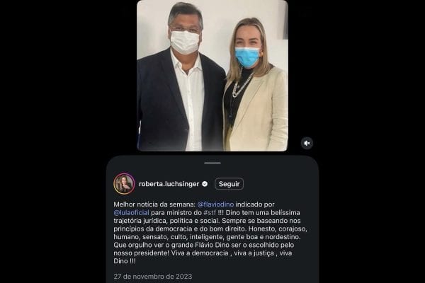 Lobista ligada a Lulinha comemora indicação de Dino ao STF: “Viva a Justiça”