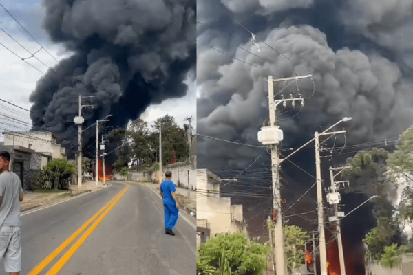 Moradores próximos à fábrica incendiada em Itaquaquecetuba ainda não podem retornar