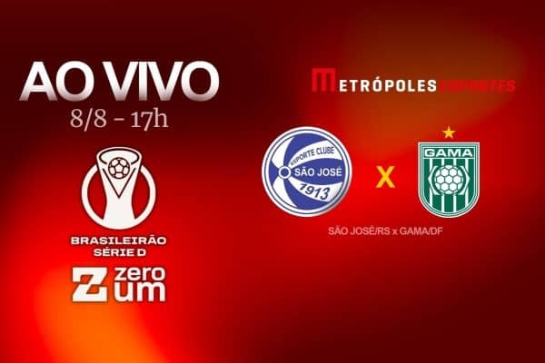 São José-RS e Gama-DF se enfrentam nas quartas da Série D com transmissão ao vivo