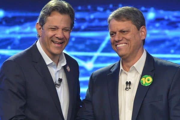 Tarcísio e Haddad se enfrentam em debate na Band; confira as regras