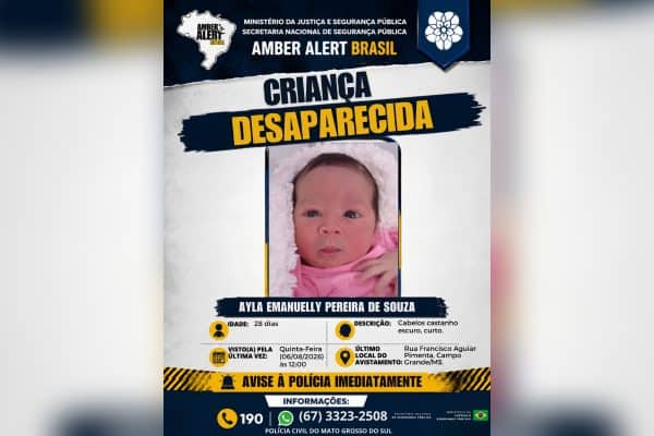 Recém-nascida Ayla Emanuelly, sequestrada em Campo Grande, é encontrada no Paraguai