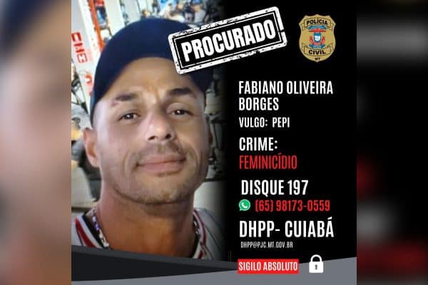 Fabiano Oliveira Borges é procurado por homicídio em Cuiabá