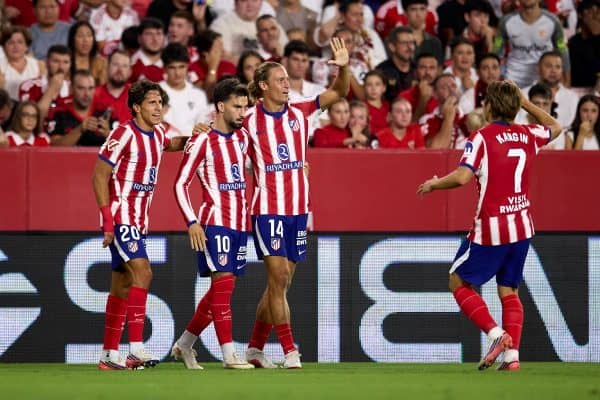 Atlético de Madrid vence Sevilla sem Julián Álvarez e assume liderança provisória