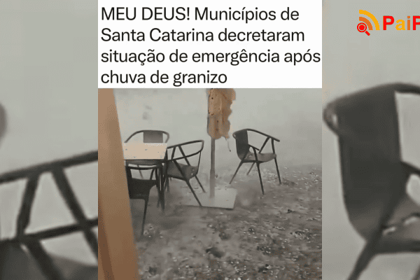 Municípios de Santa Catarina decretaram situação de emergência após chuva de granizo