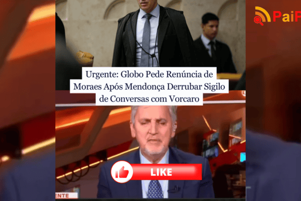 Urgente: Globo pede renúncia de Moraes após Mendonça derrubar sigilo de conversas com Vorcaro