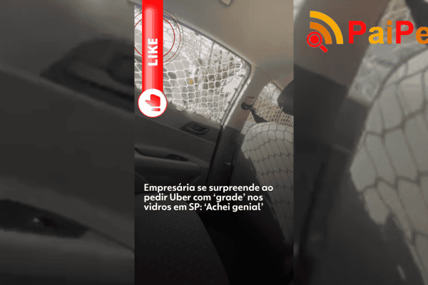 Empresária se surpreende ao pedir Uber com ‘grade’ nos vidros em SP: ‘Achei genial’