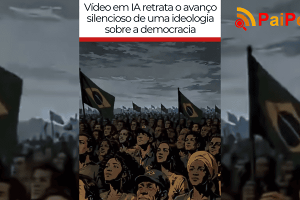 Vídeo em IA retrata o avanço silencioso de uma ideologia sobre a democracia