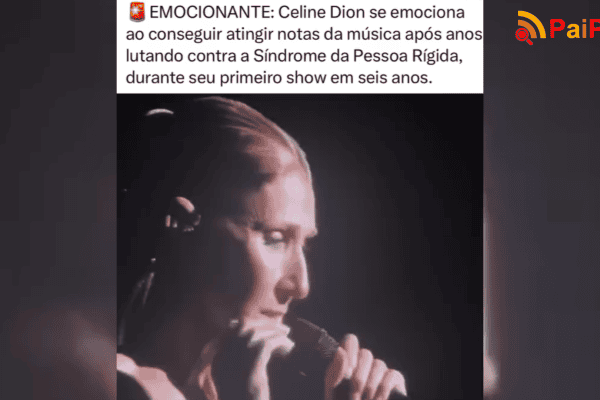 Celine Dion se emociona ao conseguir atingir notas da música após anos lutando contra a Síndrome da Pessoa Rígida