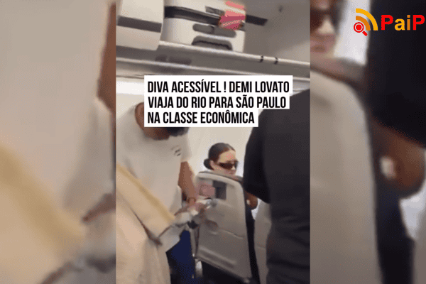 Diva acessível! Demi Lovato viaja do Rio para São Paulo na classe econômica