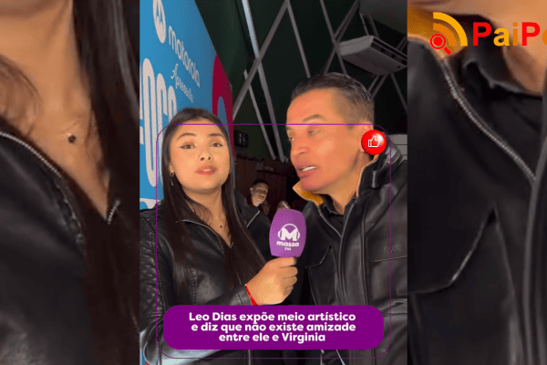 Leo Dias expõe meio artístico e diz que não existe amizade entre ele e Virginia