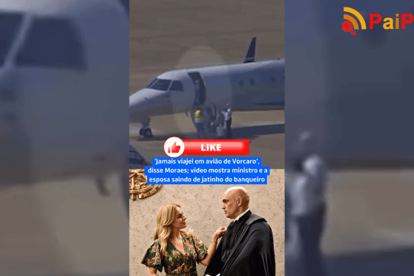 “Jamais viajei em avião de Vorcaro”, disse Moraes; vídeo mostra ministro e a esposa saindo de jatinho do banqueiro