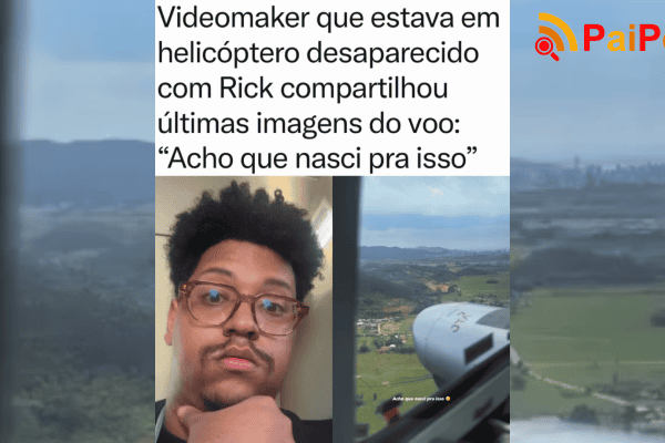 Videomaker que estava em helicóptero desaparecido com Rick compartilhou últimas imagens do voo: “Nasci pra isso”