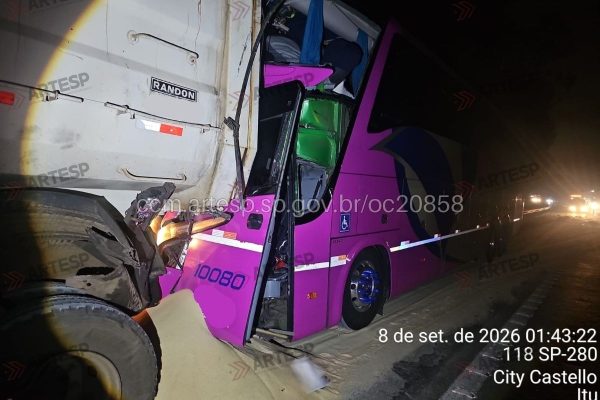 Acidente na Rodovia Castello Branco em Itu deixa 8 feridos
