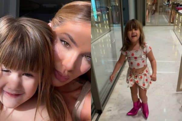 Maria Alice desfila com salto de Virginia Fonseca e surpreende
