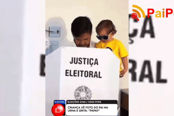 Criança vê foto do pai na urna e grita: “Papai!”