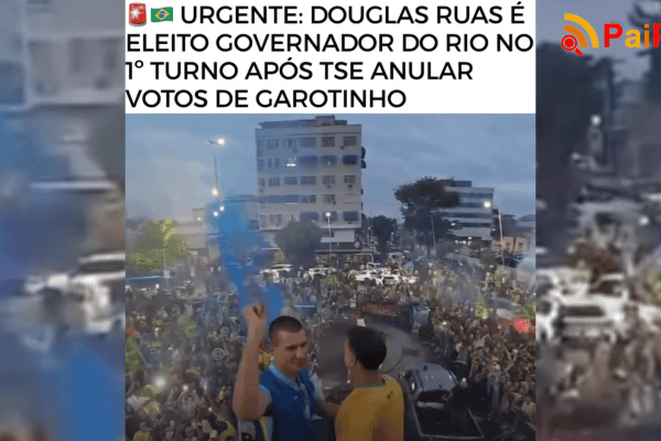 Urgente: Douglas Ruas é eleito governador do Rio no 1º turno após TSE anular votos de Garotinho